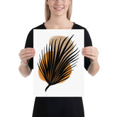 Abstract Palm Leaf and Stones Minimal Mid Century Modern Art Matte Poster, Poster, $ 33.00, A Moment Of Now™